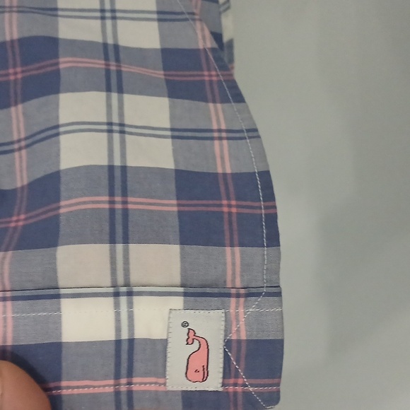 Vineyard vines Men's Purple Plaid Shirt, long-sleeved, pre-owned excellent cond - Picture 2 of 7